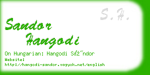 sandor hangodi business card
